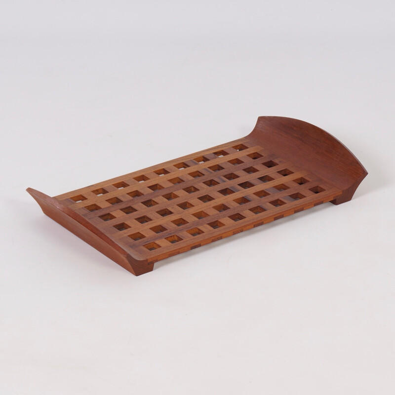 Teak lattice tray by Jens Quistgaard for Dansk Design - 1960s