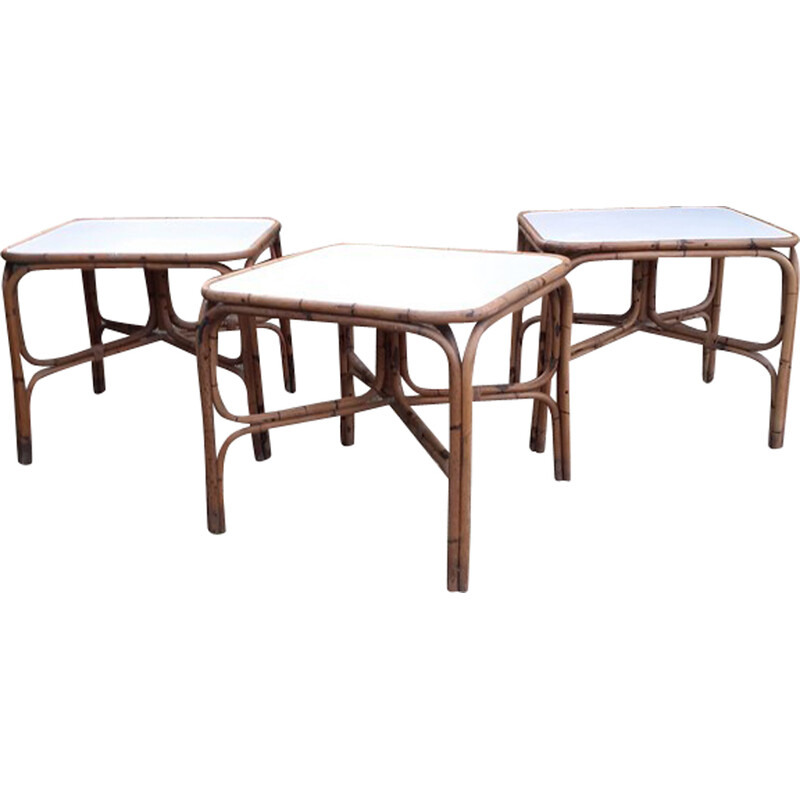 Table vintage en bambou, 1980