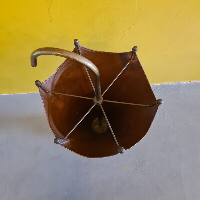 Vintage French copper umbrella stand