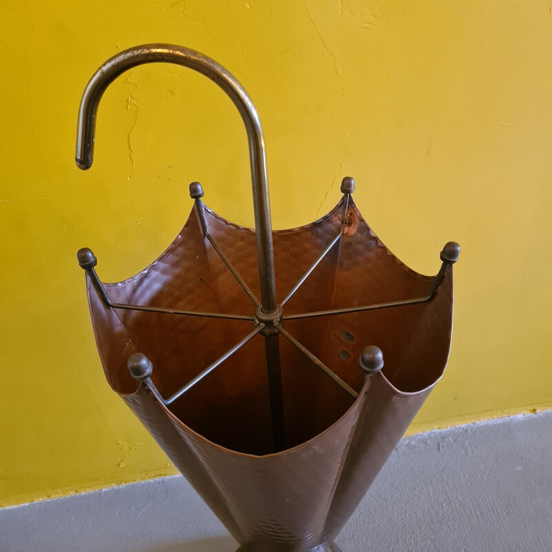 Porte-parapluie vintage en cuivre