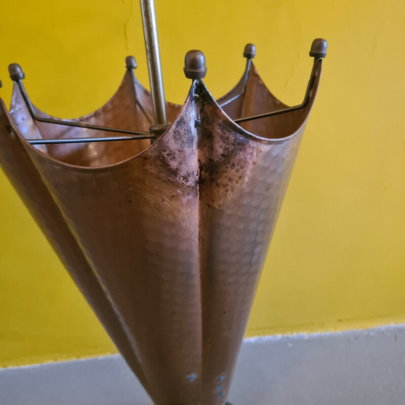 Porte-parapluie vintage en cuivre