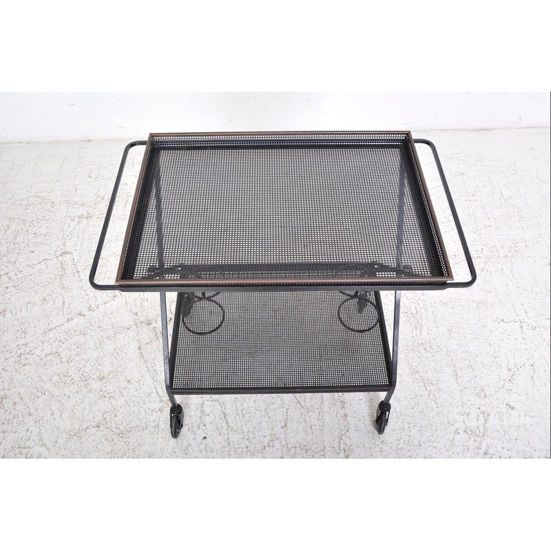 Vintage rectangular serving table by Mathieu Matégot, 1950