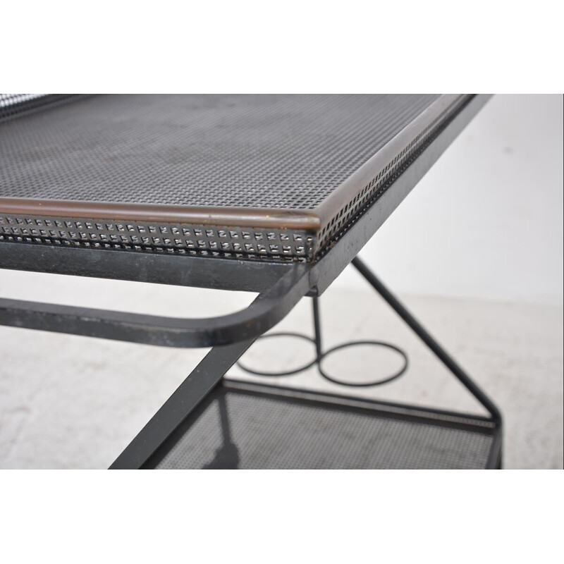 Vintage rectangular serving table by Mathieu Matégot, 1950