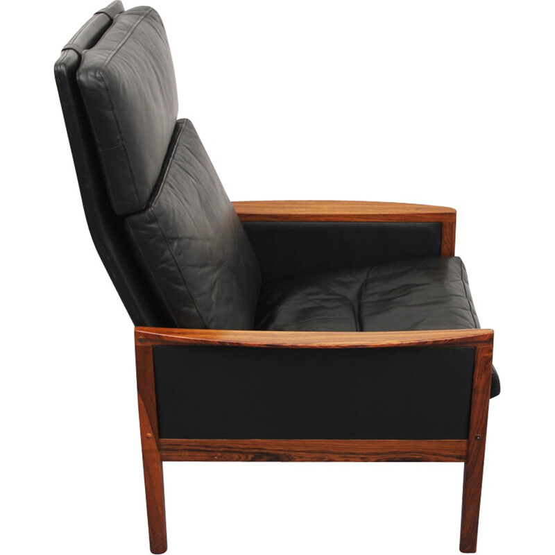 Highjack armchair in rosewood by Hans Olsen for Juul Christensen - 1960s