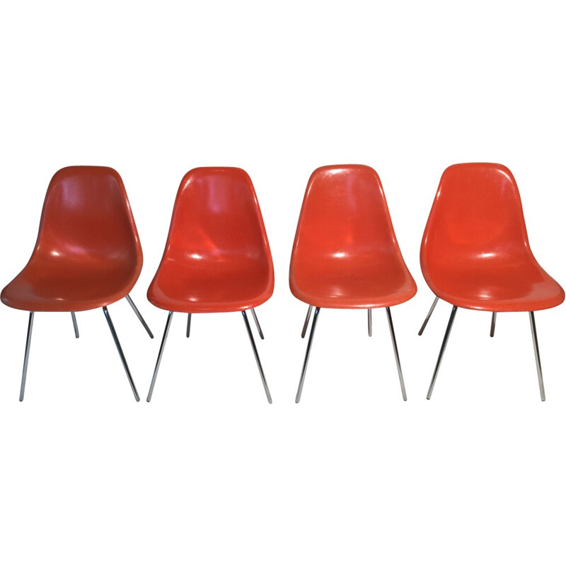Eames Chairs DSK Orange for Vitra by Herman Miller - 1960s