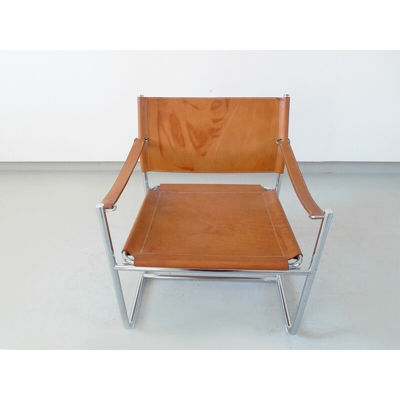 Vintage chromed tubular steel armchair by Karin Mobring for Ikea, Sweden 1970