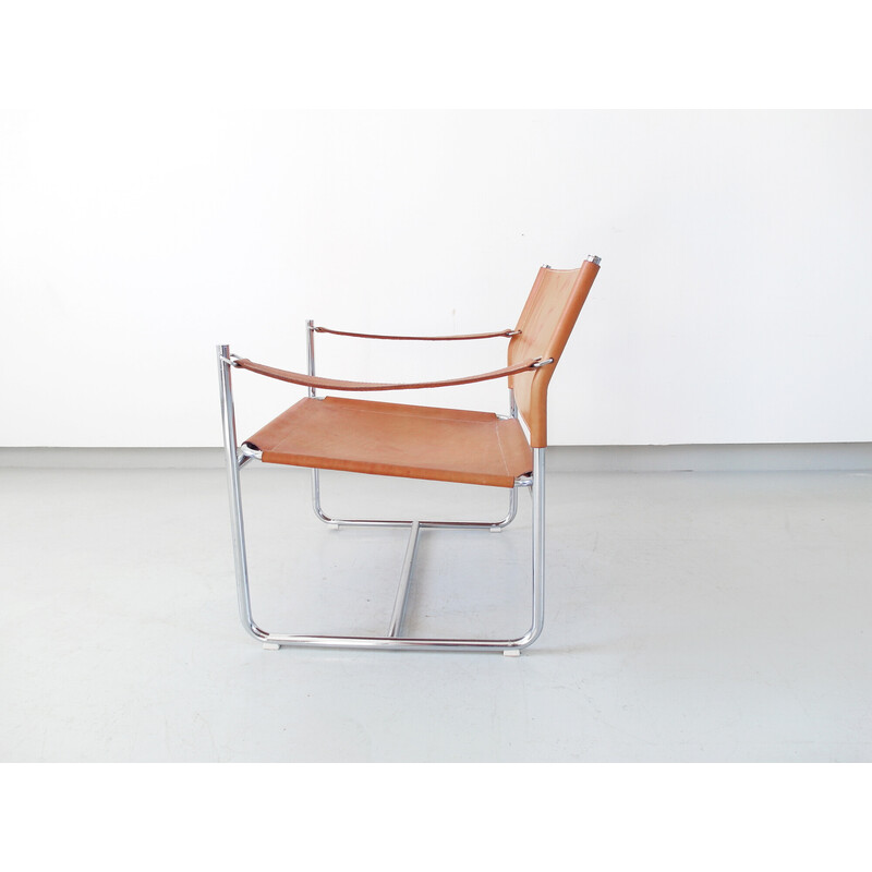 Vintage chromed tubular steel armchair by Karin Mobring for Ikea, Sweden 1970