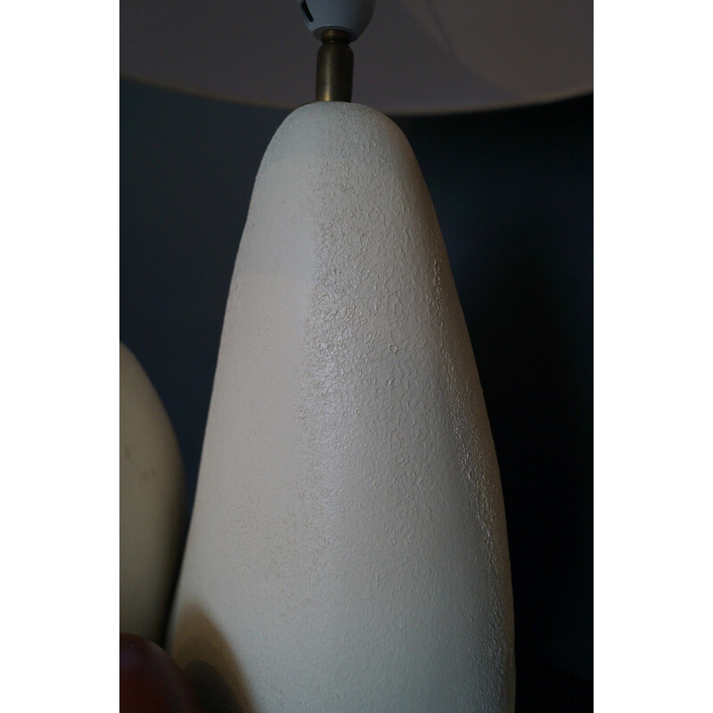 Vintage ceramic lamp by François Chatain, France 1980