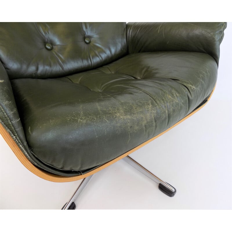 Vintage armchair in leather 5612 by Martin Stoll for Giroflex, 1970