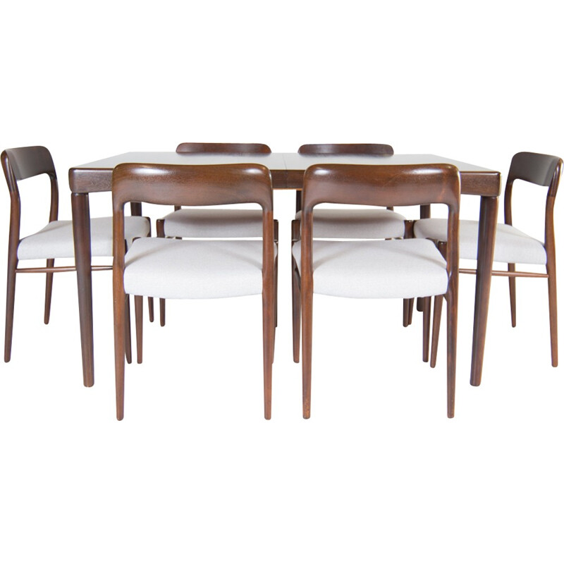 Ensemble à repas composé d'une table et six chaises de Henry W Klein produit par Barmin - 1960