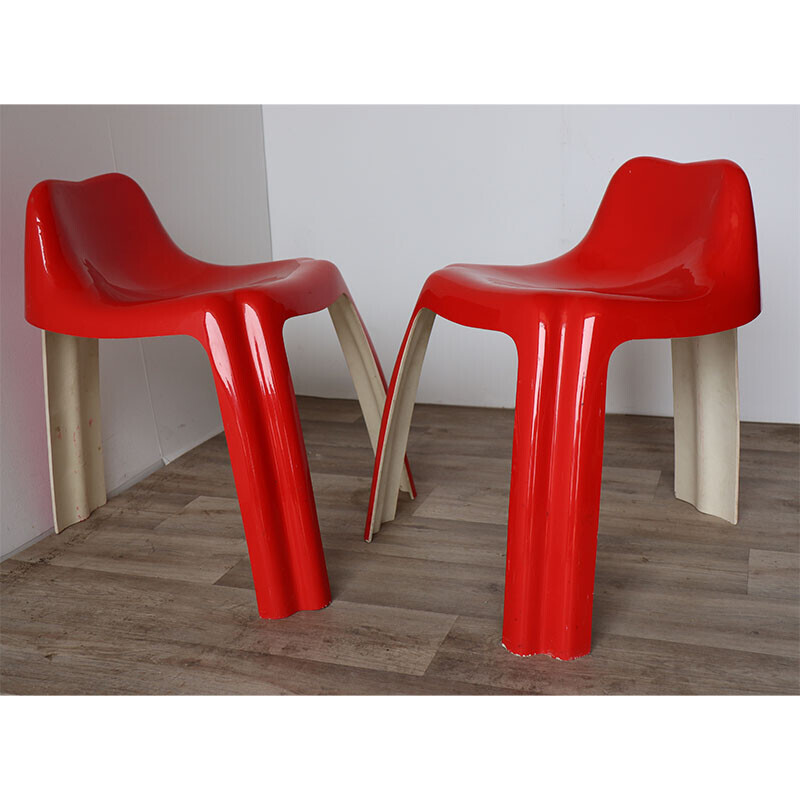 Pair of vintage chairs model "Ginger" by Patrick Gingembre for Paulus, 1970