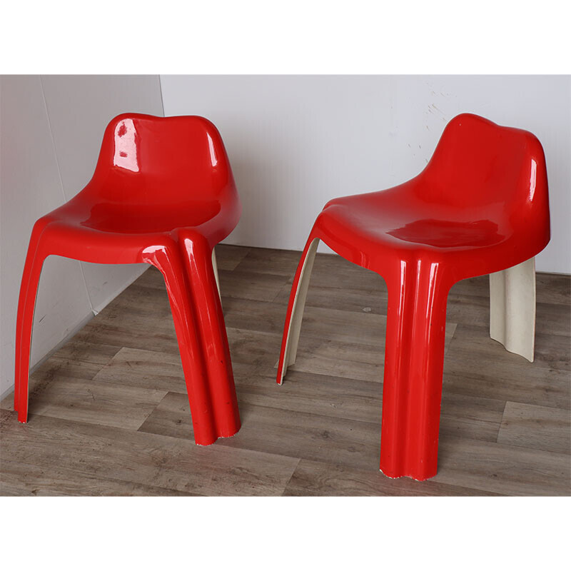 Pair of vintage chairs model "Ginger" by Patrick Gingembre for Paulus, 1970