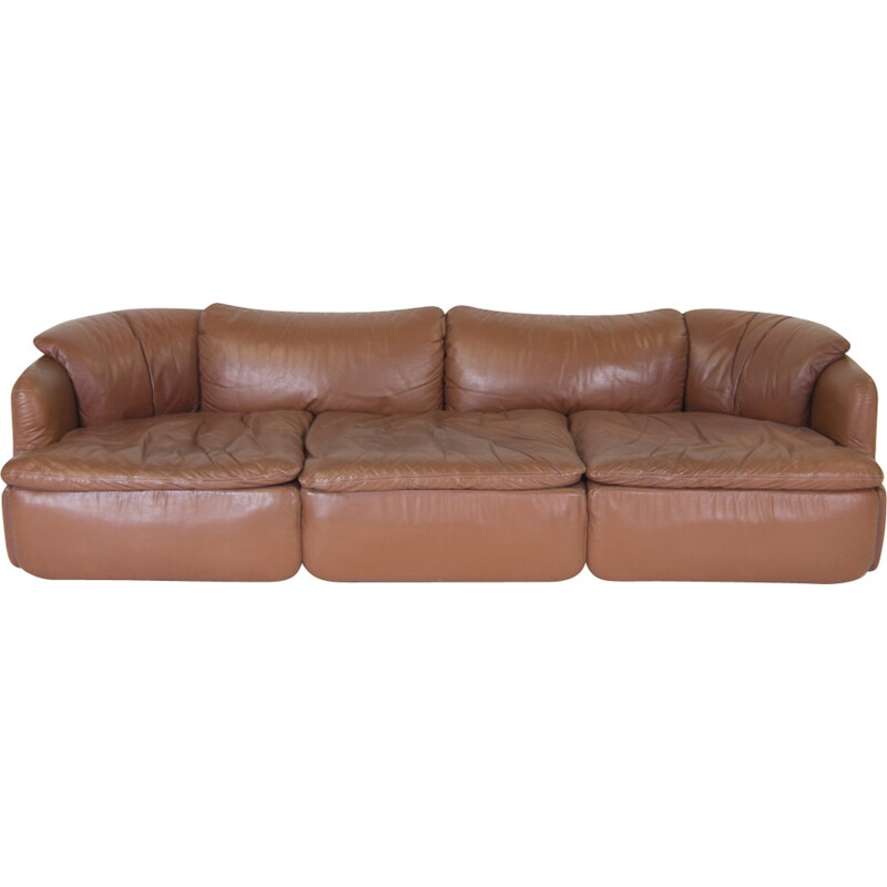 Saporiti sofa designed by Alberto Rosselli, model Confidential - 1970s