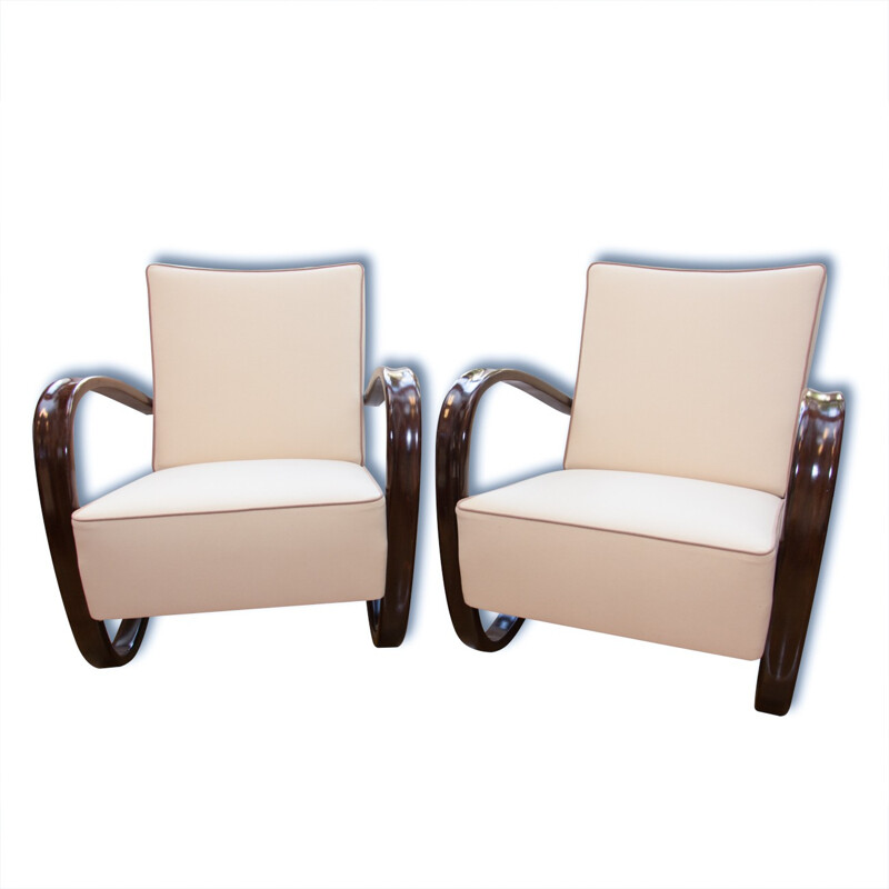 Pair of H-269 armchairs by Jindřich Halabala for UP Závody Brno - 1930s