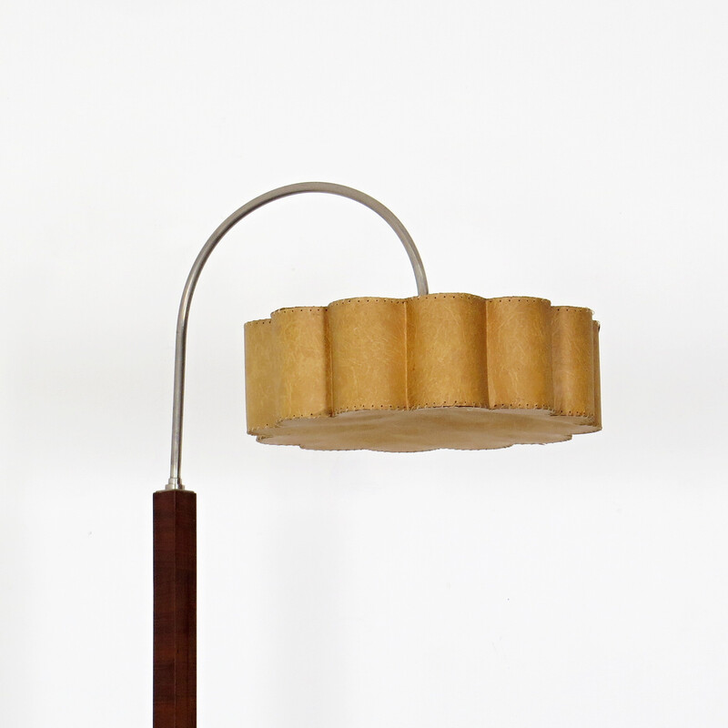 Lámpara de pie vintage con mueble bar