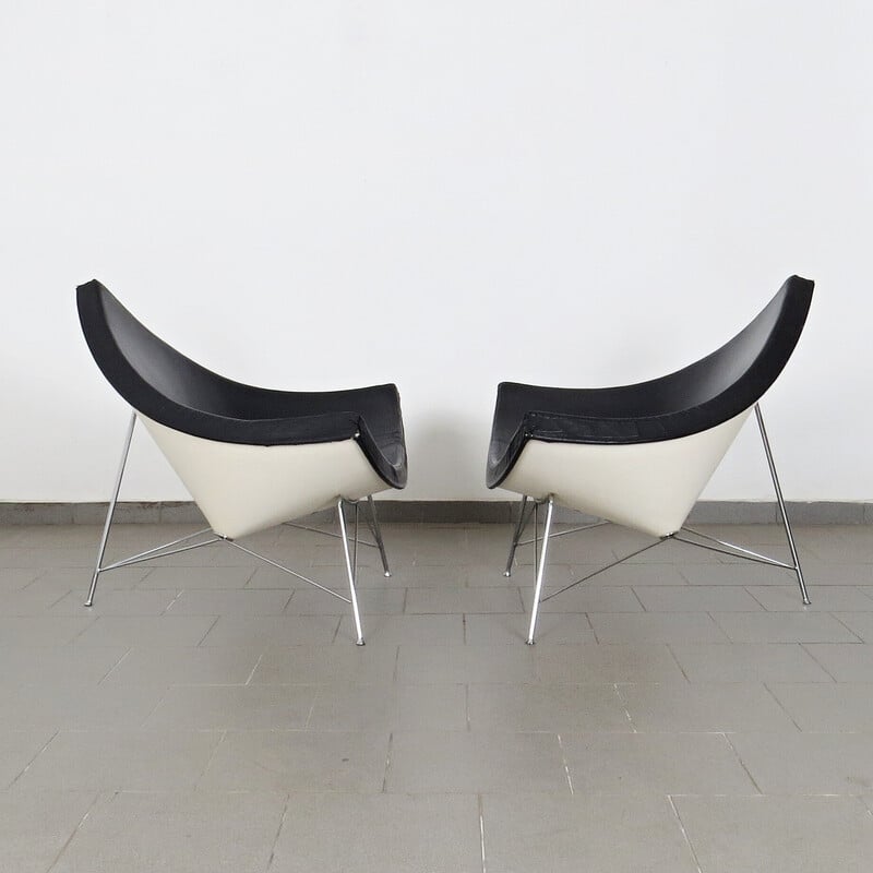 Pair of vintage armchairs by George Nelson for Vitra