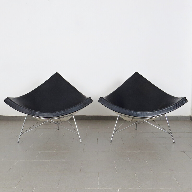 Pair of vintage armchairs by George Nelson for Vitra