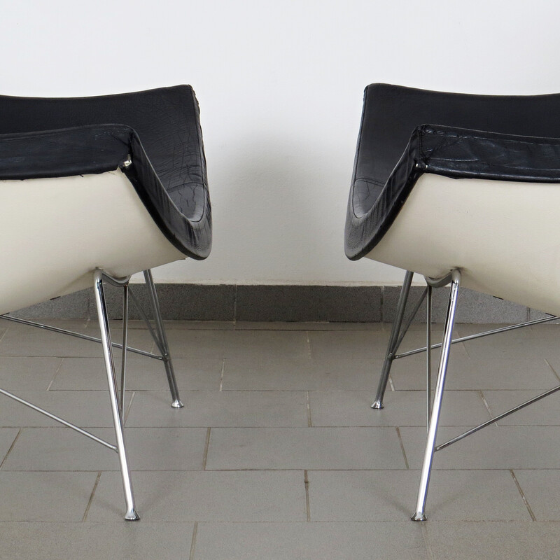 Pair of vintage armchairs by George Nelson for Vitra