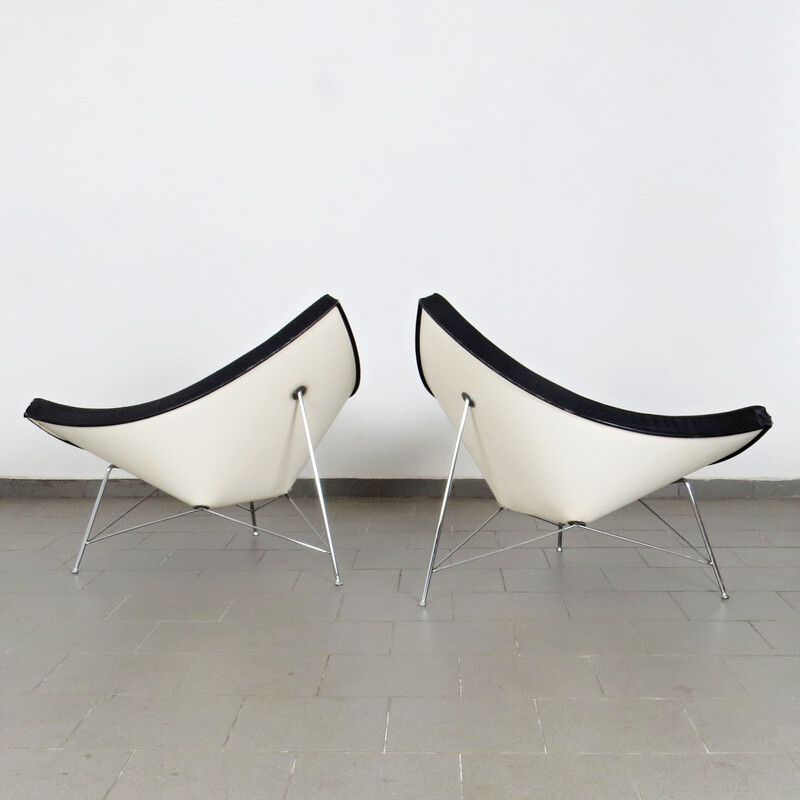 Pair of vintage armchairs by George Nelson for Vitra