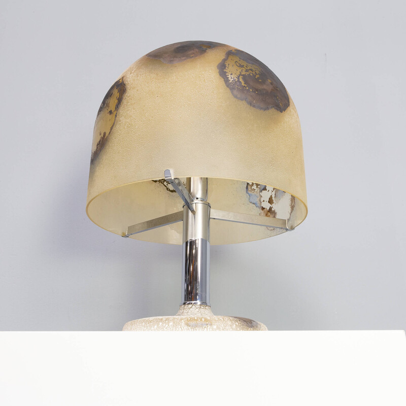 Vintage Scavo glass Medusa table lamp by Alfredo Barbini
