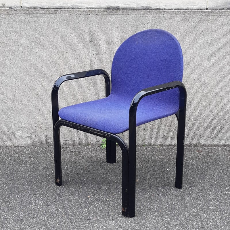 Orsay vintage armchair in electric blue fabric by Gae Aulenti for Knoll