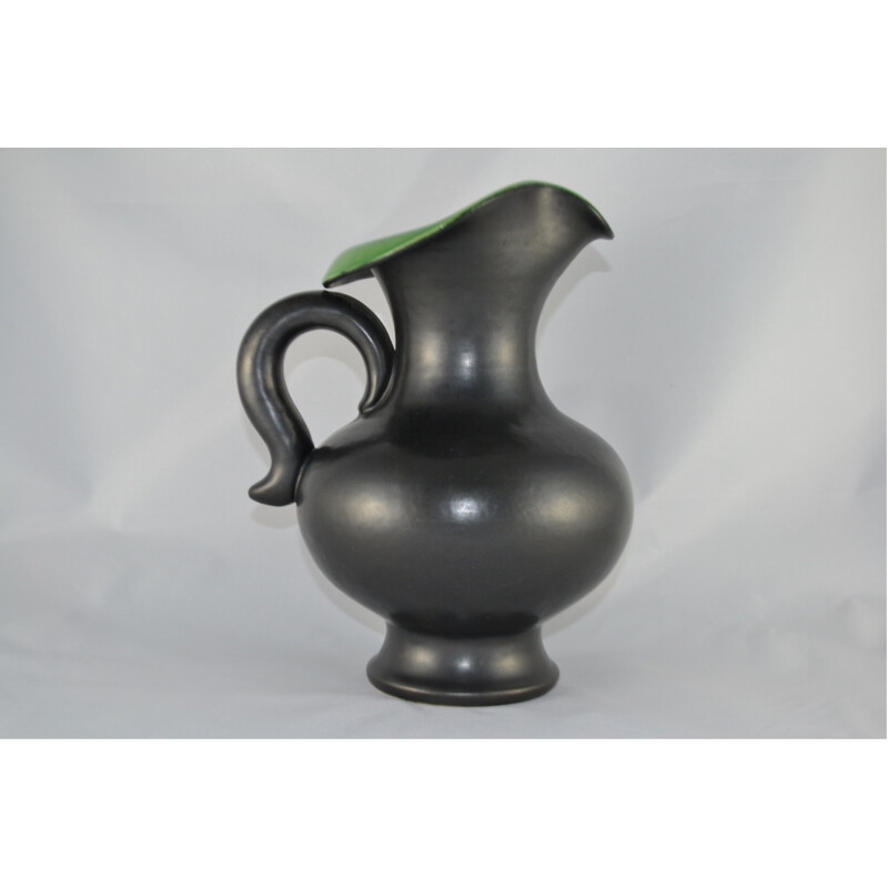 833 black jug in ceramics by Pol Chambost - 1950s