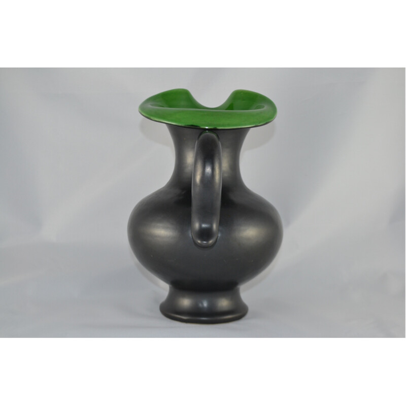 833 black jug in ceramics by Pol Chambost - 1950s