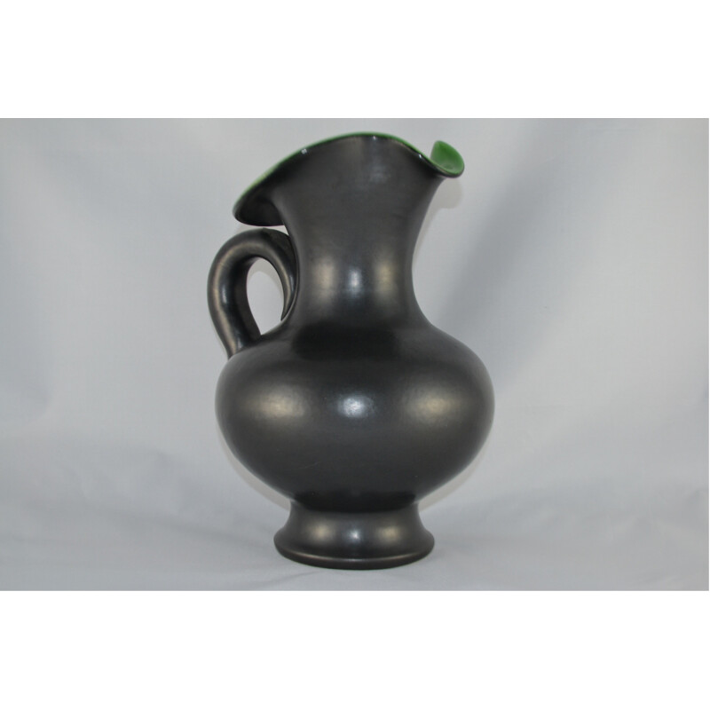 833 black jug in ceramics by Pol Chambost - 1950s