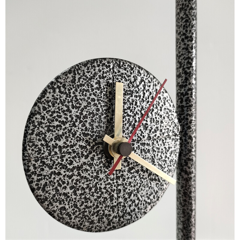 Vintage metal table clock, 1990