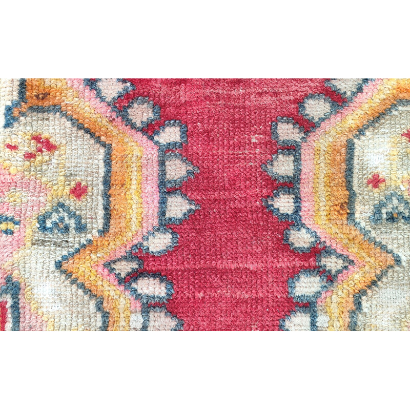 Vintage handmade wool oriental rug, 1960