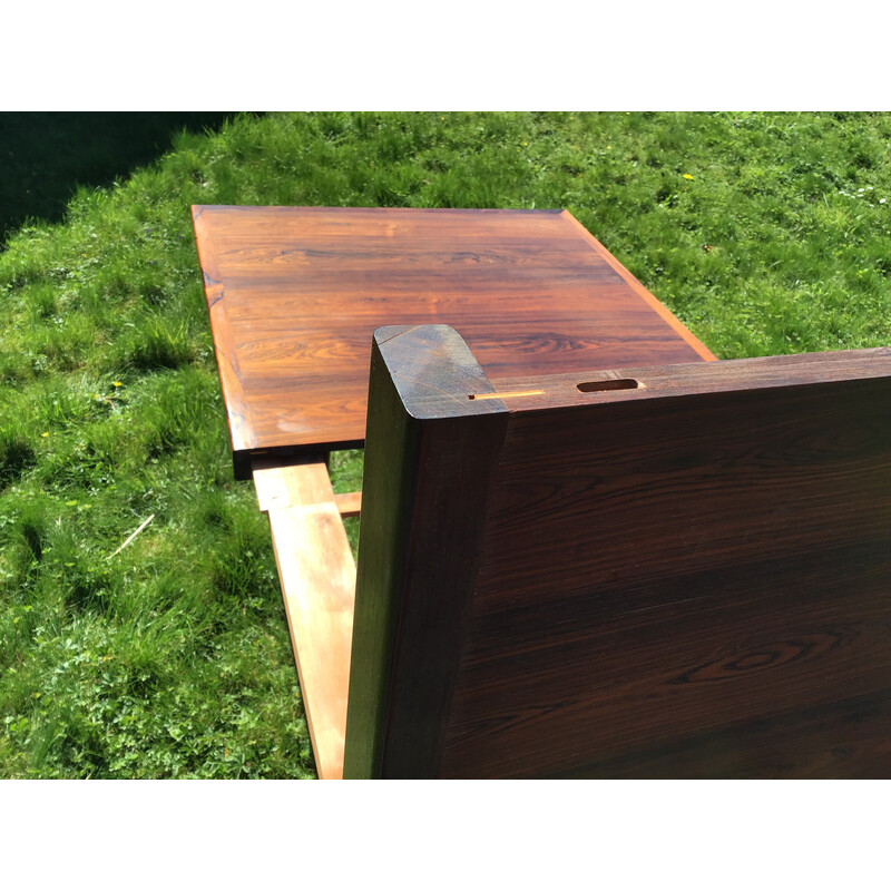 Vintage Rio rosewood table with center extension, 1960