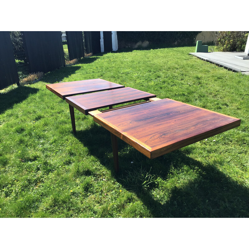 Vintage Rio rosewood table with center extension, 1960