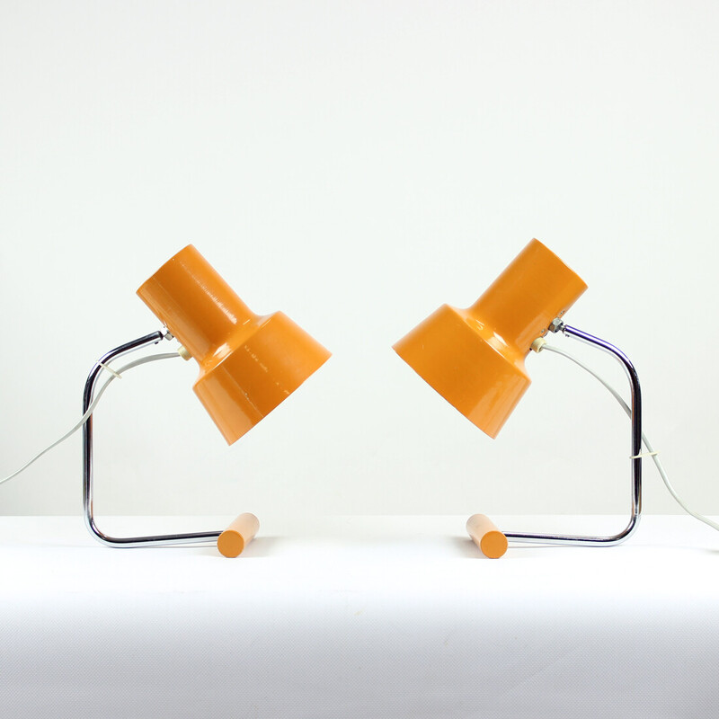 Pair of mid century table lamps by Lidokov, Czechoslovakia 1960s