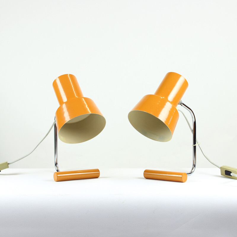 Pair of mid century table lamps by Lidokov, Czechoslovakia 1960s