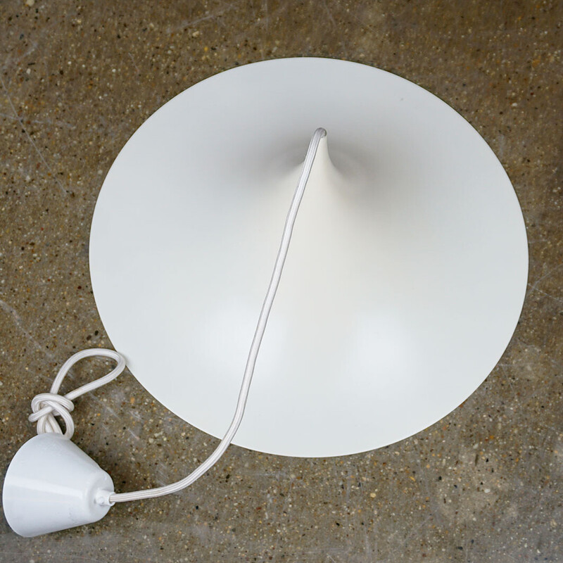 Scandinavian vintage white Semi pendant lamp by Bonderup and Thorup for Fog and Mørup