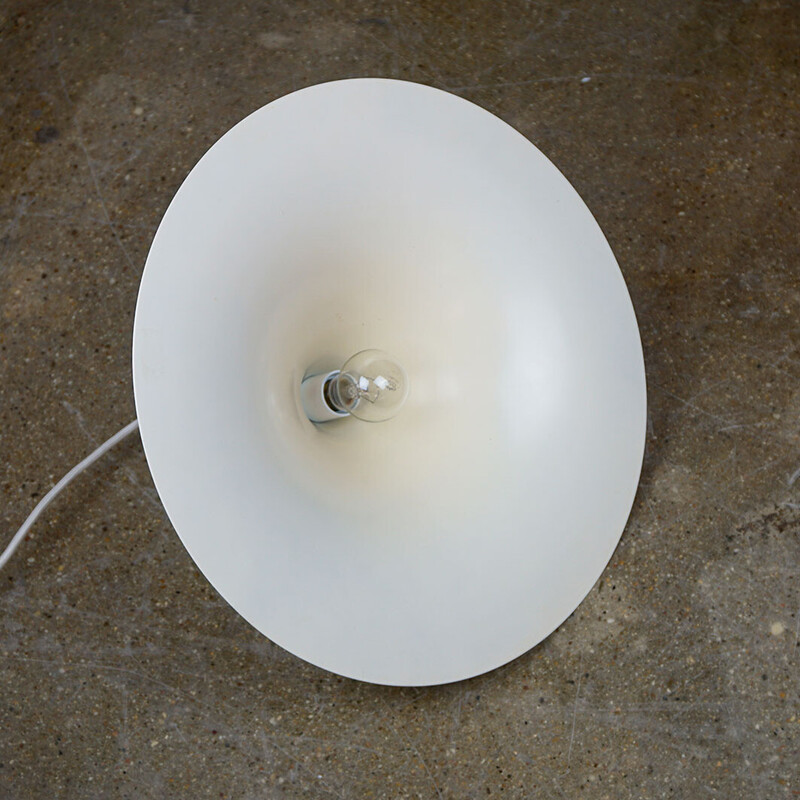 Scandinavische vintage witte Semi hanglamp van Bonderup en Thorup voor Fog en Mørup