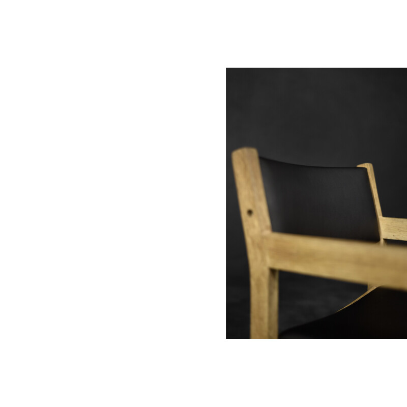 Ensemble de 4 fauteuils danois vintage en bois de chêne par Hans J. Wegner pour Getama, 1960