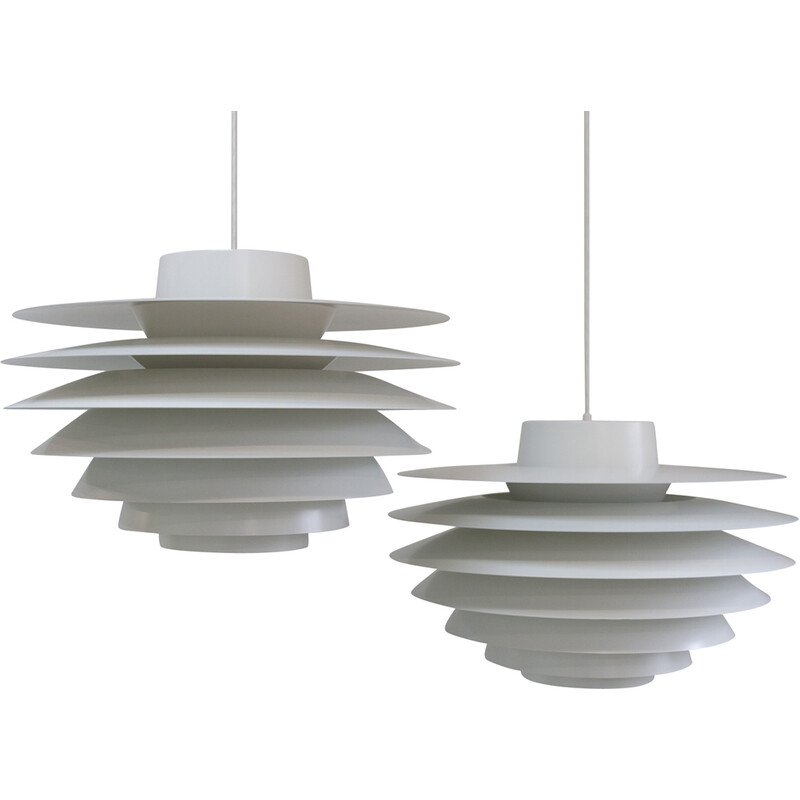 Pair of vintage Scandinavian Verona 485 pendant lamps by Sven Middelboe for Lyfa, 1990s