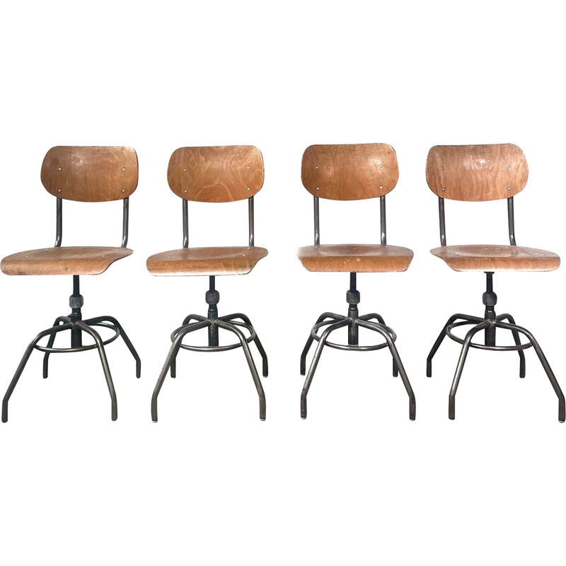 Set van 4 vintage stoelen van W. Van Der Meeren, 1950