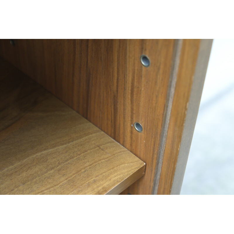 Walnut shelf with hairpin legs produced by WK Moebel - 1950s