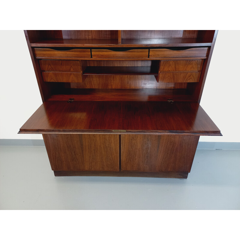 Vintage Scandinavian rosewood bookcase by Omann Jun Møbelfabrik, Denmark 1960