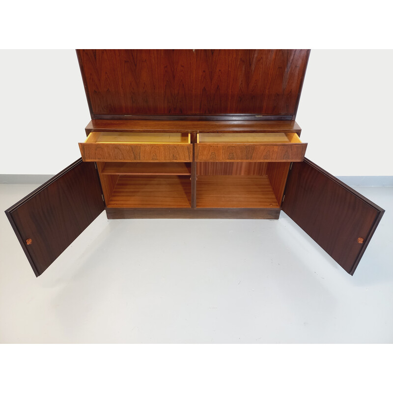 Vintage Scandinavian rosewood bookcase by Omann Jun Møbelfabrik, Denmark 1960