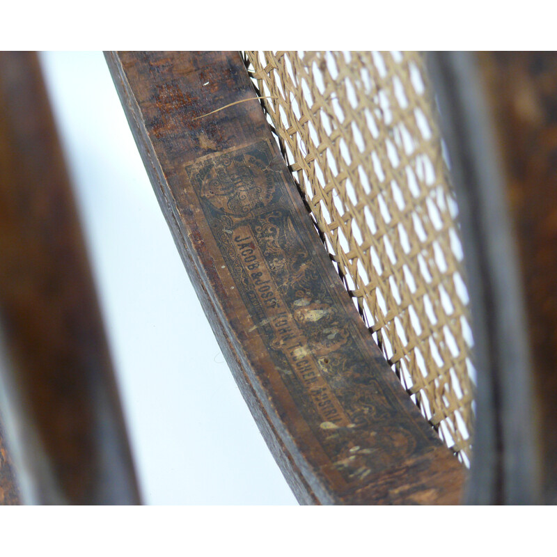 Par de cadeiras de madeira dobrada vintage de Jacob e Jsosef Kohn, Áustria