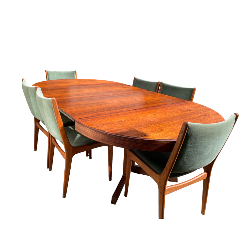 Danish mid century rosewood table by Johannes Andersen for Hans Bech