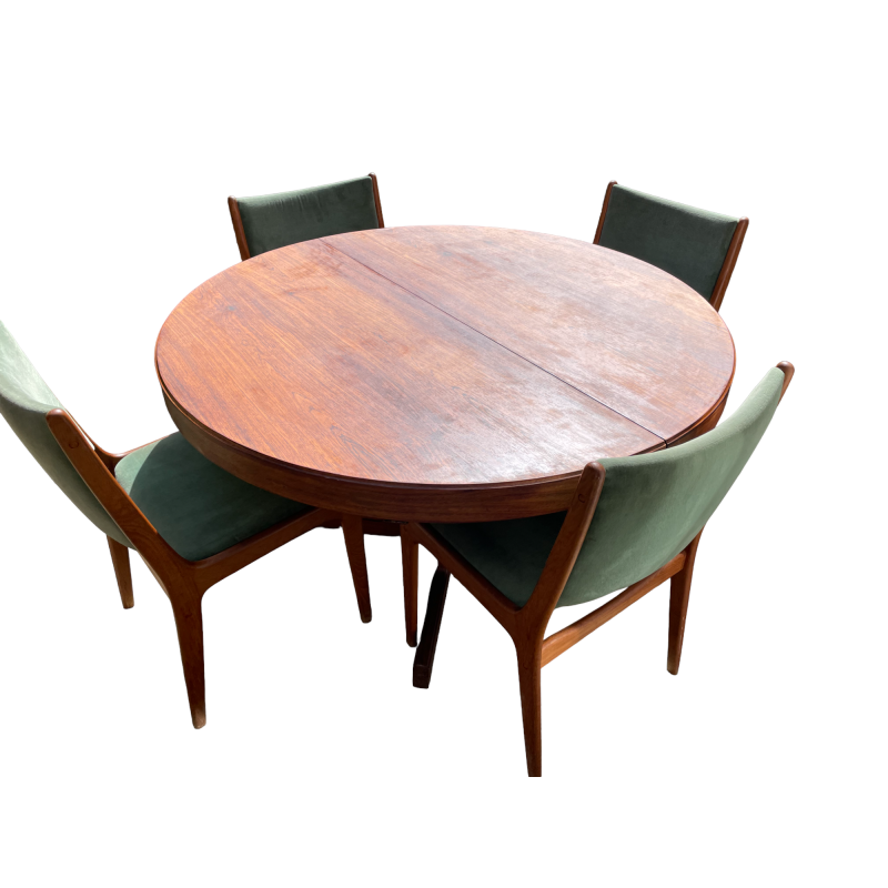 Table danoise vintage en palissandre par Johannes Andersen pour Hans Bech