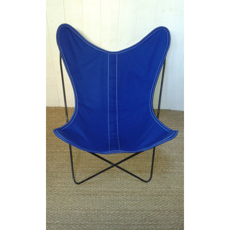 "Butterfly" or AA blue armchair by Kurchau - Ferrari - Hardoy - 1960s