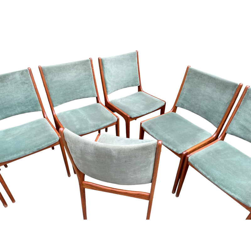 Ensemble de 3 chaises vintage en teck par Johannes Andersen pour Uldum Mobelfabrik, 1960