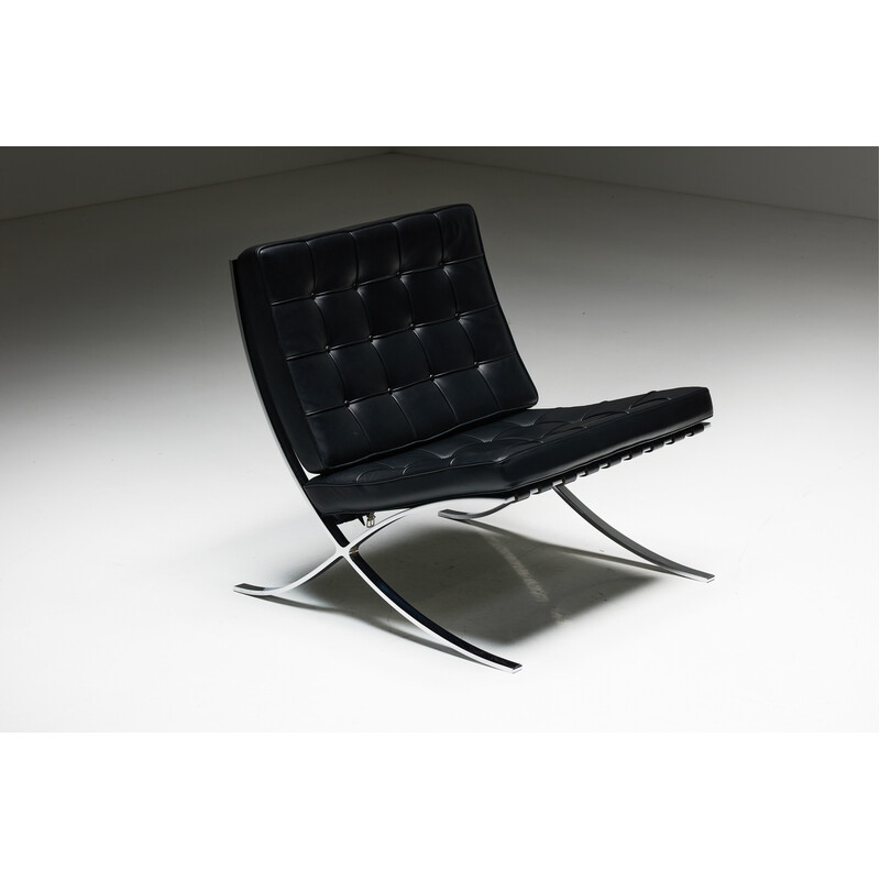 Vintage Barcelona fauteuil van Mies Van Der Rohe voor Knoll, 1980