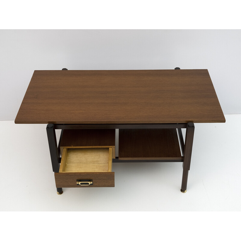 Vintage mahogany coffee table, Italy 1950