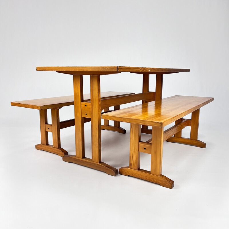 Vintage pine dining set, 1960